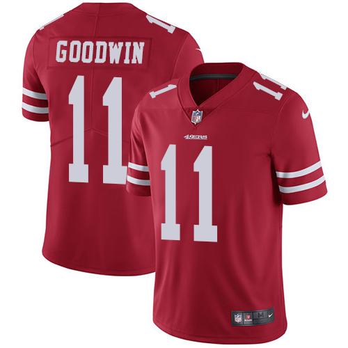 San Francisco 49ers Limited Red Men #11 Marquise Goodwin Home NFL Jersey Vapor Untouchable